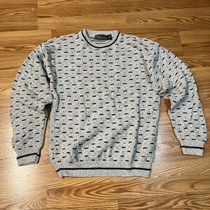 Croft & Barrow Gray Textured Crewneck Sweater